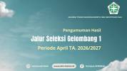 Hasil Jalur Seleksi 2026 Gel 1